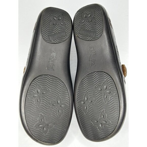 Alegria Shoes EU 40 US 9.5/10 Joleen Molasses Tooled Brown Leather Comfort Clog - Picture 12 of 12